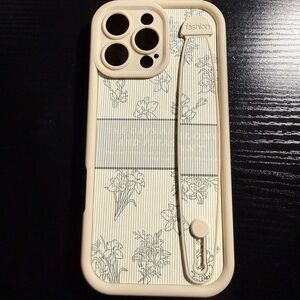 Cream Floral Phone 16 pro max Case
